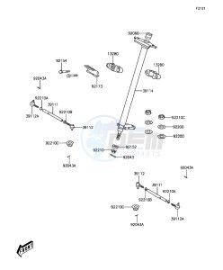 BRUTE FORCE 300 KVF300CJF EU drawing Steering Shaft