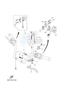 YFM450FWAD GRIZZLY 450 EPS (BM71) drawing HANDLE SWITCH & LEVER