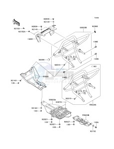 KVF 650 G [BRUTE FORCE 650 4X4I HARDWOODS GREEN HD] (G6F-G9F) G9F drawing GUARD-- S- -