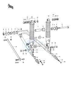 KZ 900 B [LTD] (B1) [LTD] drawing SWING ARM_SHOCK ABSORBERS