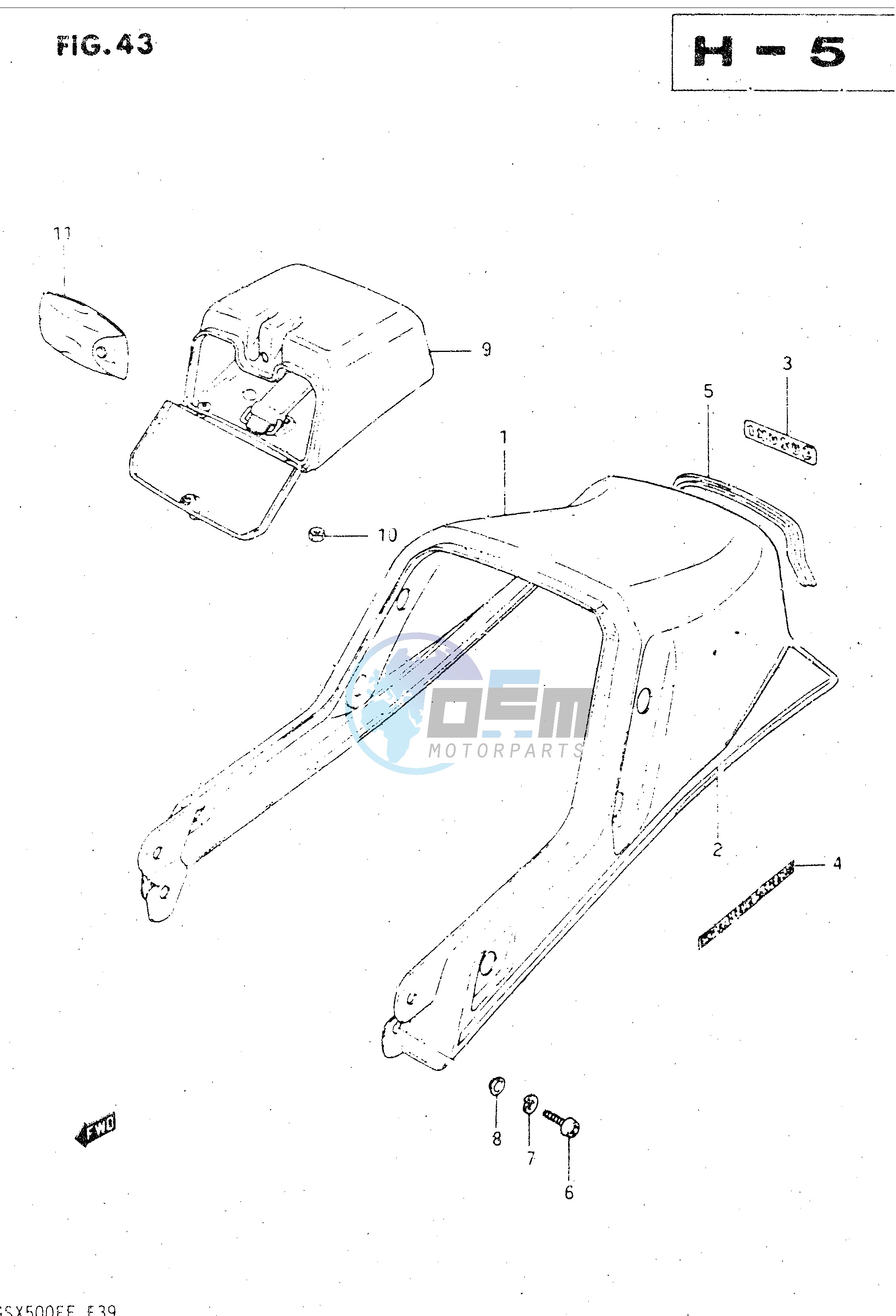 SEAT TAIL COVER (GSX500ESF)