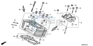 VT750SB drawing REAR CYLINDER HEAD