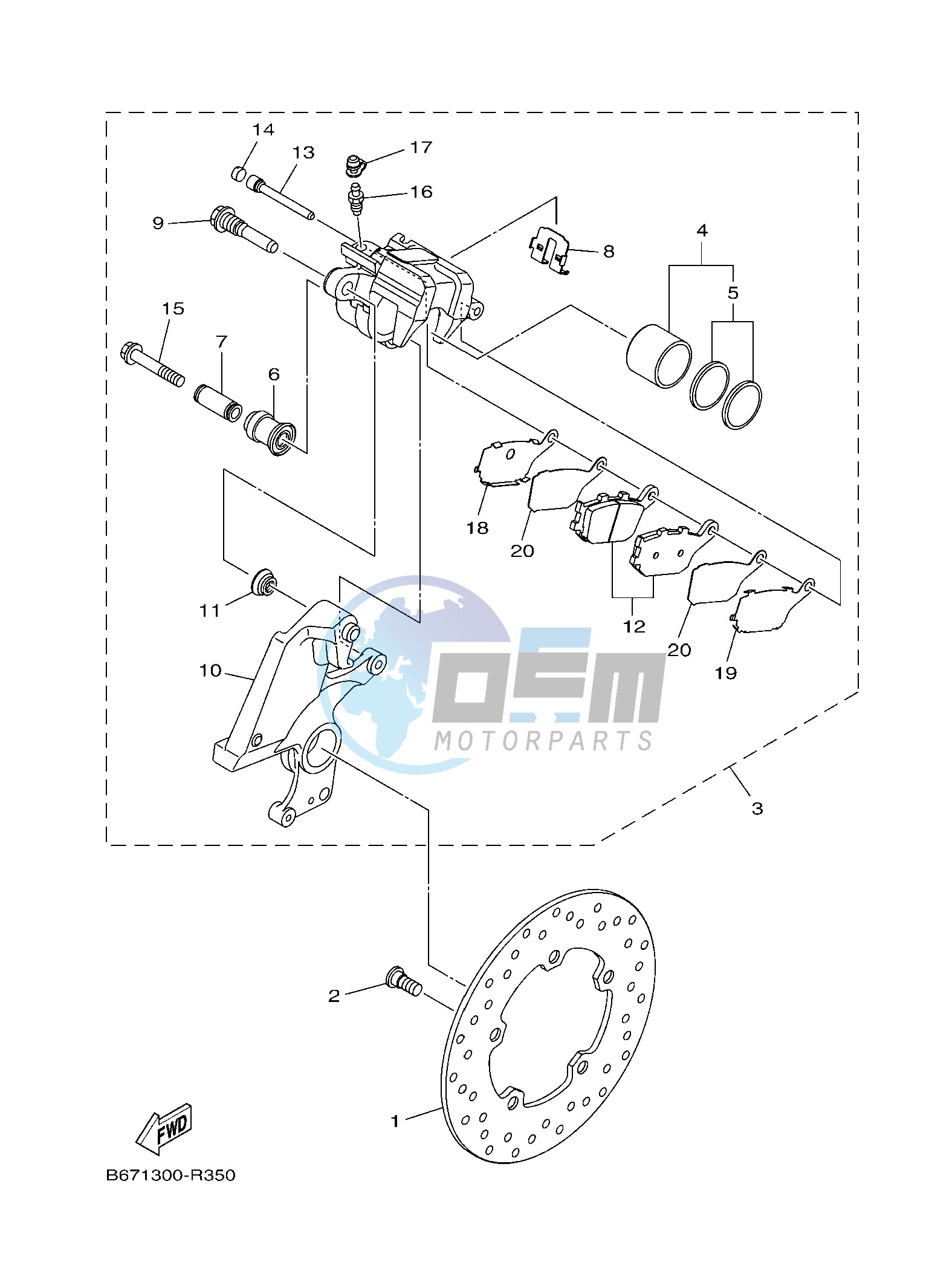 REAR BRAKE CALIPER