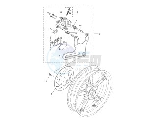 YZF R 125 drawing REAR BRAKE CALIPER