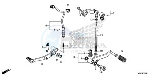 CBR500RAD CBR500R ABS UK - (E) drawing PEDAL