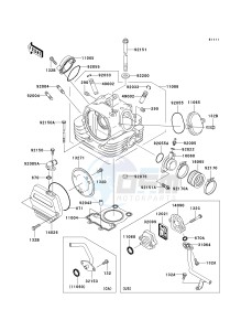 BN 125 A [ELIMINATOR 125] (A6F-A9F) A6F drawing CYLINDER HEAD