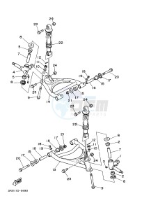 YFM125A YFM125GD GRIZZLY 125 (1PY5 1PY6) drawing FRONT SUSPENSION & WHEEL