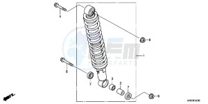 TRX500FPEC drawing REAR CUSHION