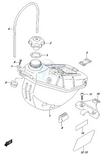 RM-Z250 drawing FUEL TANK