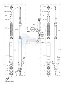 FZ8-S ABS FZ8 FAZER (ABS) 800 (1BD4 1BD6) drawing FRONT FORK