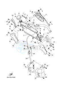 MTM690 XSR700 (B34A B34A B34A B34A B34A) drawing RADIATOR & HOSE