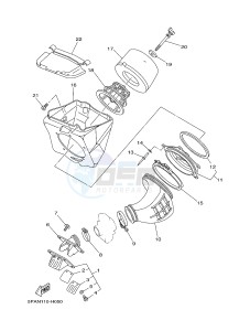 YZ85 YZ85LW (1SN4 1SN6 1SP4 1SP6) drawing INTAKE