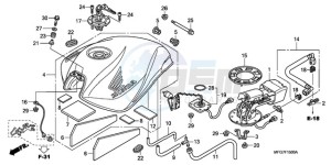 CB600F9 UK - (E / MKH) drawing FUEL TANK