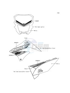 KLX125 KLX125CDS XX (EU ME A(FRICA) drawing Decals