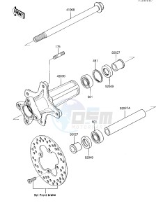 KXT 250 B [TECATE] (B1) [TECATE] drawing FRONT HUB