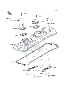 Z1000 ZR1000DCFA FR GB XX (EU ME A(FRICA) drawing Cylinder Head Cover