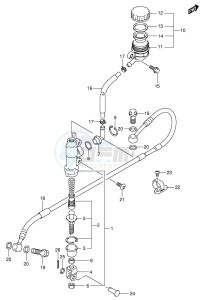 RM250 (E3-E28) drawing REAR MASTER CYLINDER (MODEL K1 K2)