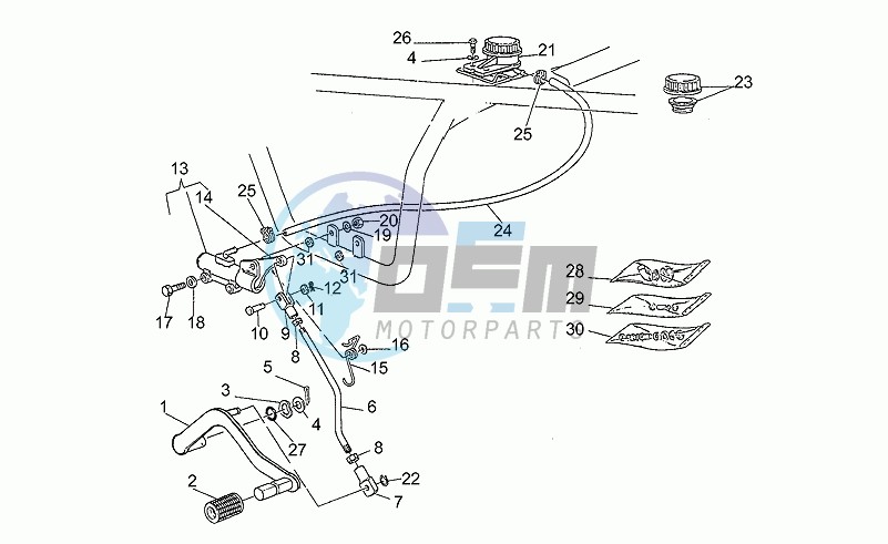 Rear master cylinder