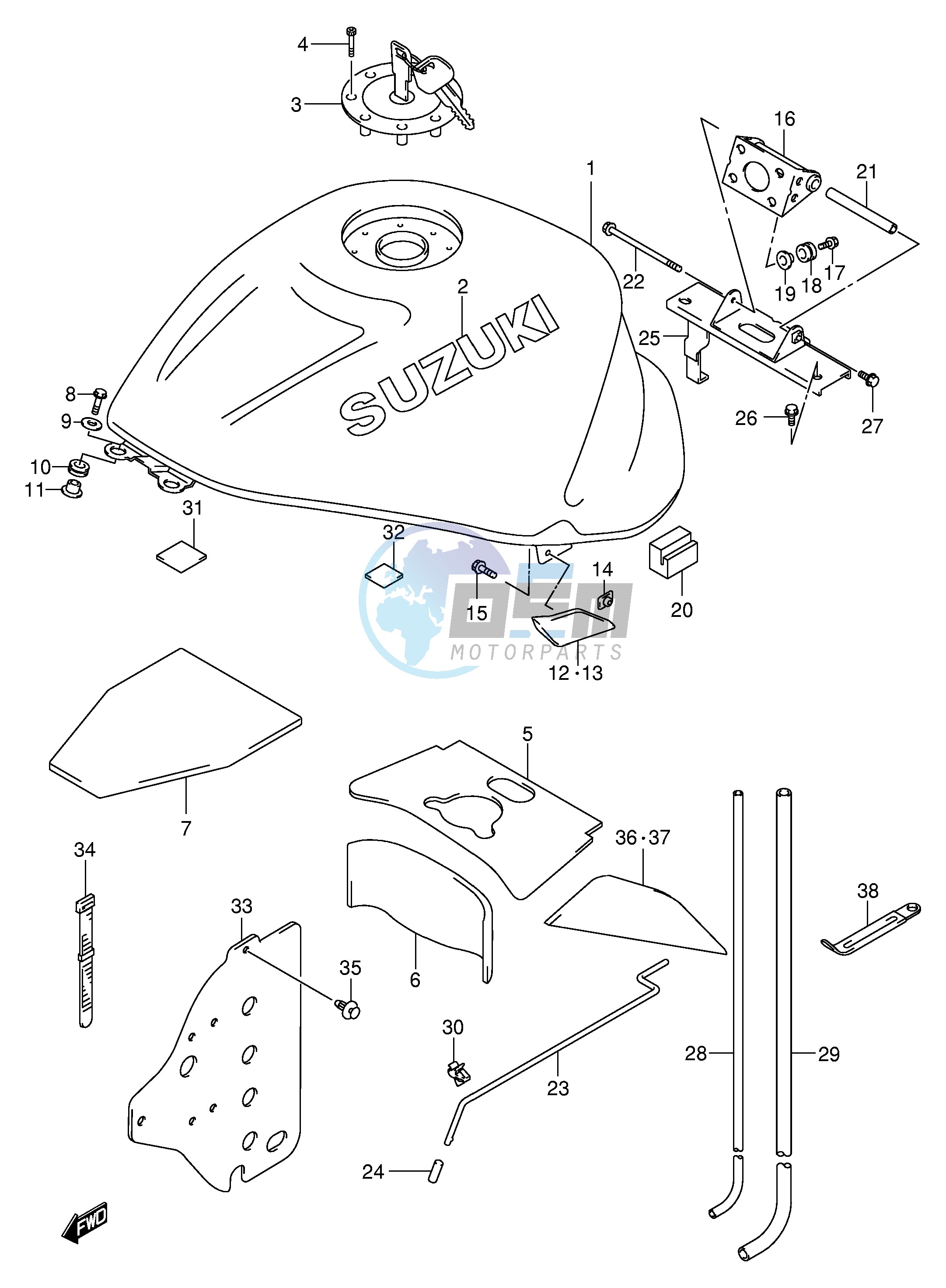 FUEL TANK (MODEL X)