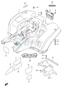 LT-A500X drawing REAR FENDER (LT-A500XZL4 P17)