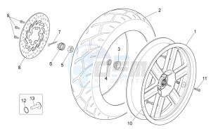 Sport City Street 125 4t 4v e3 drawing Rear Wheel