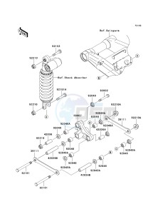 ZR 1000 A [Z1000] (A6F-A6F) A6F drawing REAR SUSPENSION