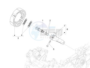 LX 125 4T 3V IGET NOABS E3-E4 (APAC) drawing Rear brake - Brake jaw