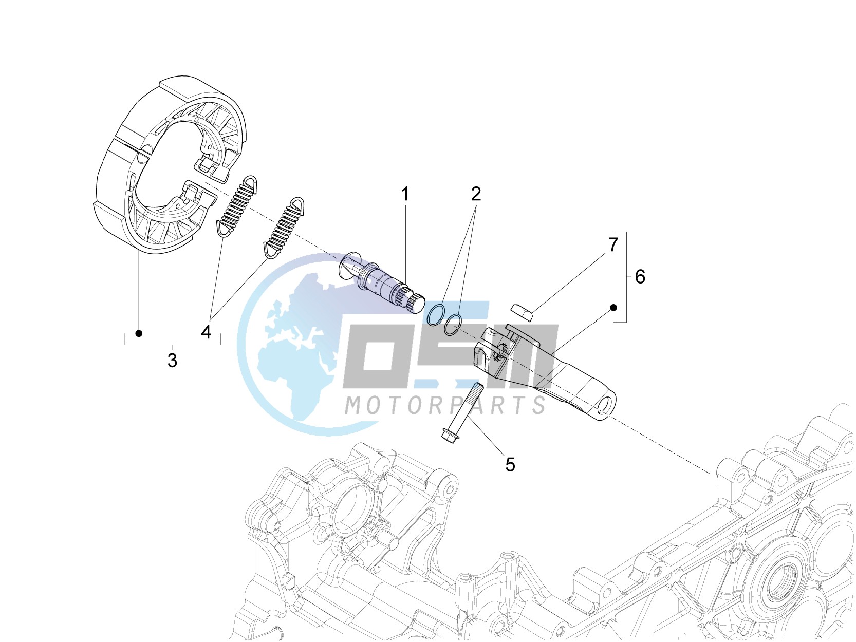 Rear brake - Brake jaw