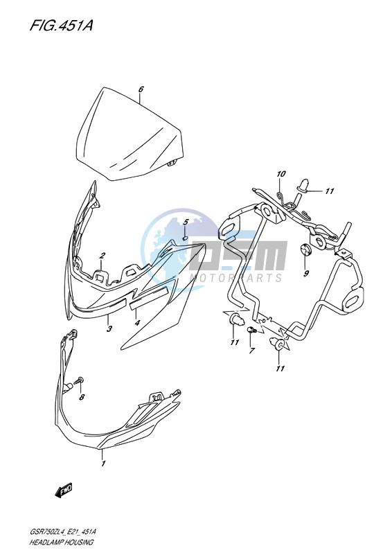 HEADLAMP HOUSING