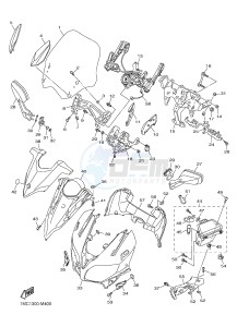 FJR1300A FJR1300A ABS (1MC1,1MC2 1MC6) drawing COWLING 1