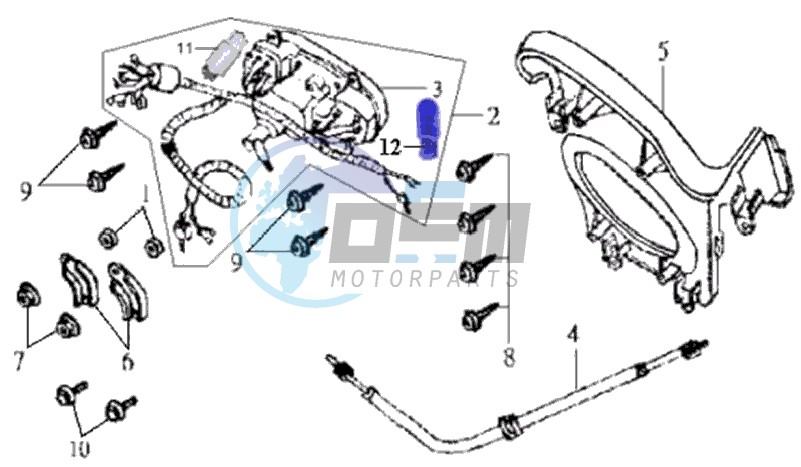 DASHBOARD / SPEEDOMETER CABLE / WIRING HARNASS