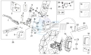 SXV 450-550 2009-2011 drawing Front brake system