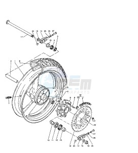 TZR RR 125 drawing REAR WHEEL