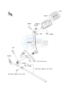 VN 2000 D [VULCAN 2000 LIMITED] (6F) D6F drawing BRAKE PEDAL_TORQUE LINK