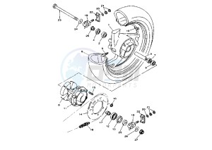 TDM 850 drawing REAR WHEEL