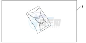 CBR1000RRA Korea - (KO) drawing TANK PAD HONDA WING LOGO