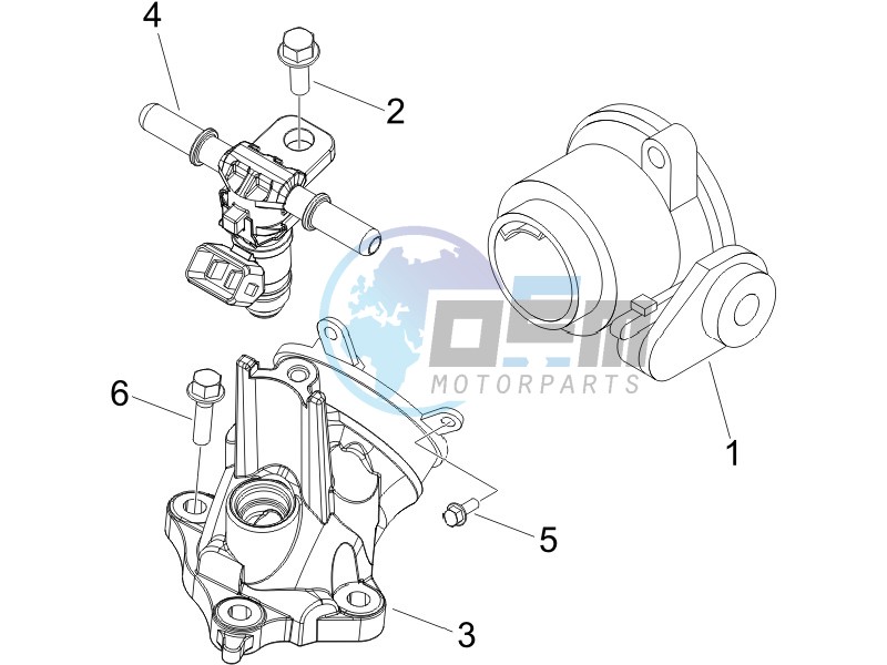 Throttle body - Injector - Union pipe