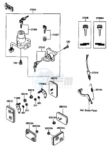 KL 650 A [KLR650] (A6-A9) [KLR650] drawing IGNITION SWITCH