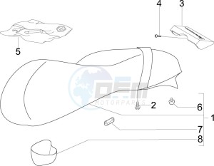 GTS 300 ie Super USA drawing Saddle - Tool roll