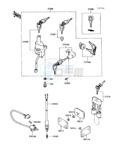 VN750 A [VULCAN 750] (A6-A9) [VULCAN 750] drawing IGNITION SWITCH