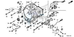 TRX250TEG TRX250T Europe Direct - (ED) drawing REAR CRANKCASE COVER