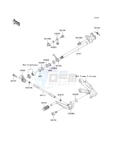 ZX 1000 D [NINJA ZX-10R] (D6F-D7FA) D7F drawing GEAR CHANGE MECHANISM