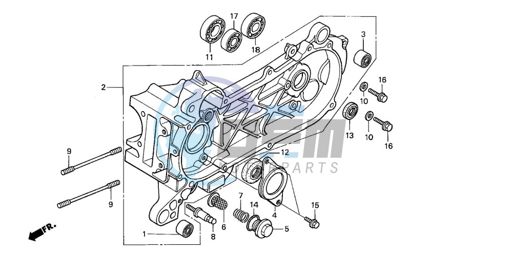 LEFT CRANKCASE