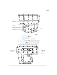 Z800 ZR800CEF UF (UK FA) XX (EU ME A(FRICA) drawing Crankcase Bolt Pattern