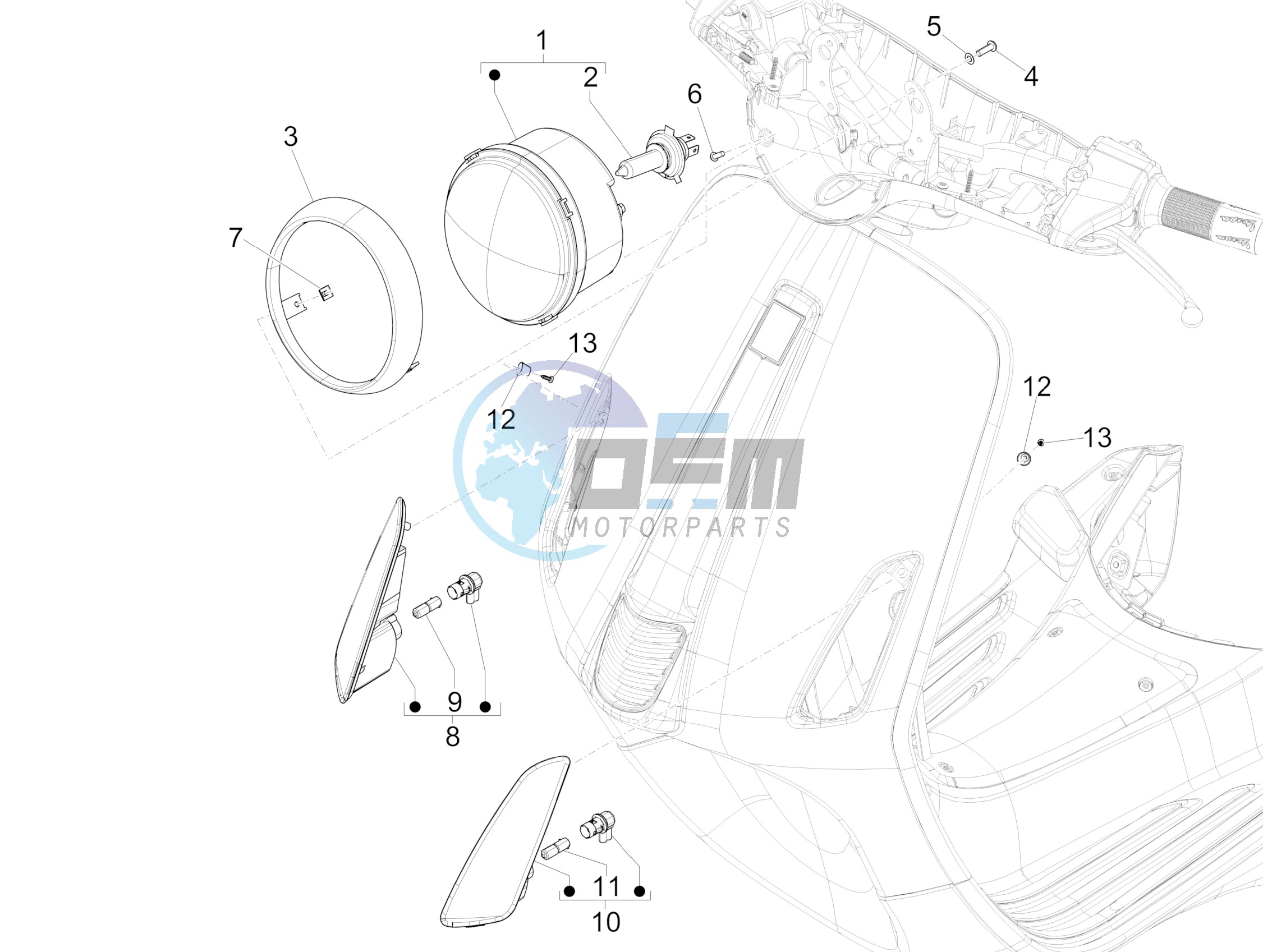 Front headlamps - Turn signal lamps