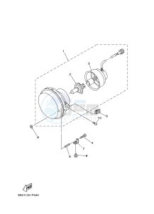 YFM550FWA YFM5FGD GRIZZLY 550 (1NP8) drawing HEADLIGHT