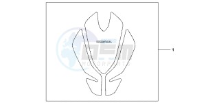 NT700VAB drawing TANK PAD TULI P SHAPE