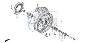 CB500 drawing FRONT WHEEL