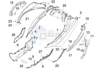 MP3 250 ie lt drawing Side cover - Spoiler