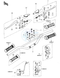 KX 80 A [KX80] (A1-A2) [KX80] drawing HANDLEBAR